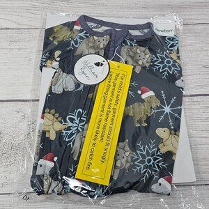 NEW!!! William‎ & Ryan Baby Boy Bamboo Christmas Dinos Zippy Size Newborn